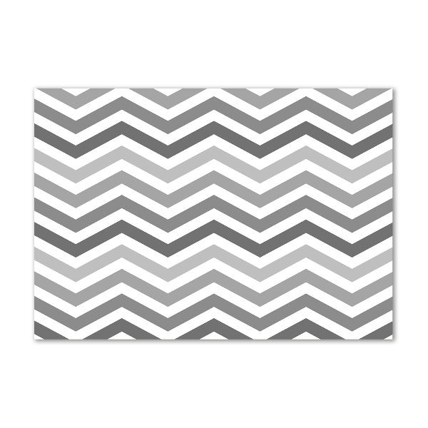 Quadro in verde Zigzag grigi