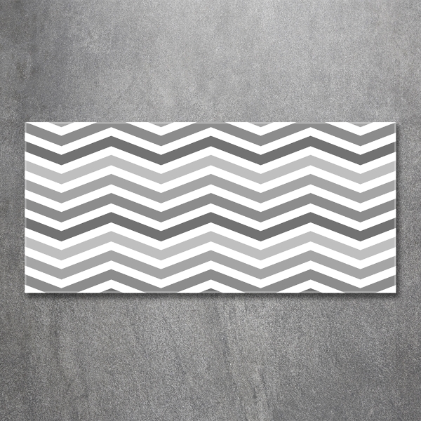 Quadro in verde Zigzag grigi