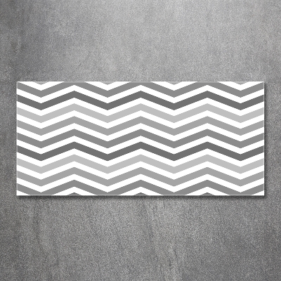 Quadro in verde Zigzag grigi