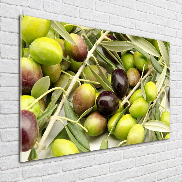 Quadro in vetro Olive fresche