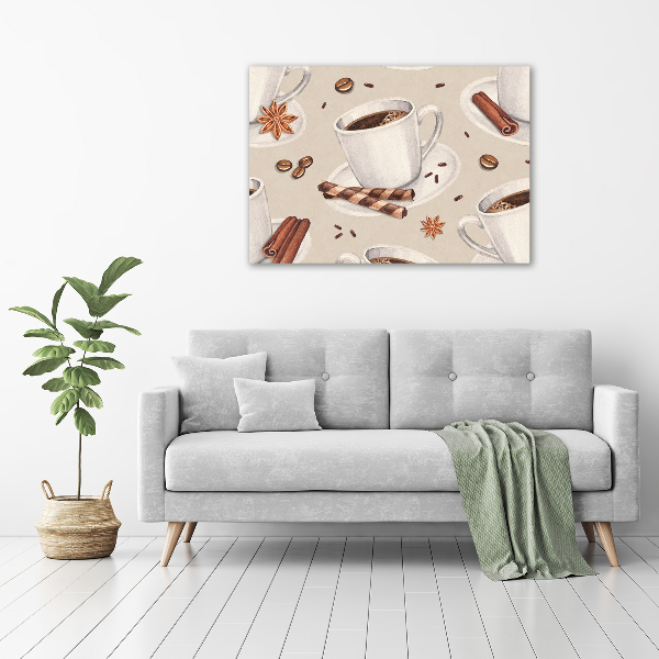 Quadro in vetro Una tazza di caffè