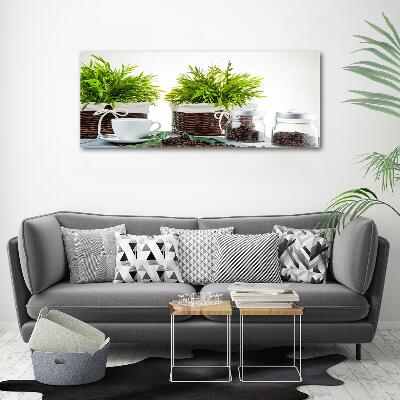 Quadro vetro Tema della caffetteria