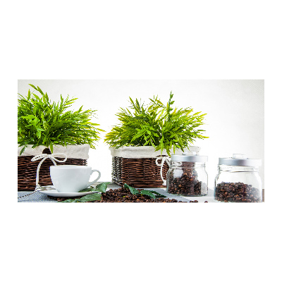 Quadro vetro Tema della caffetteria