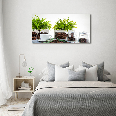 Quadro vetro Tema della caffetteria