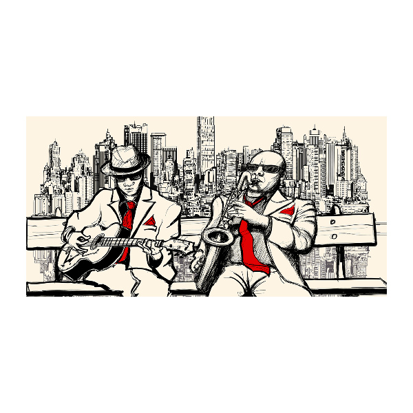 Quadro in verde New York Jazz