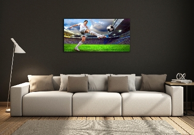 Quadro su vetro Un calciatore allo stadio