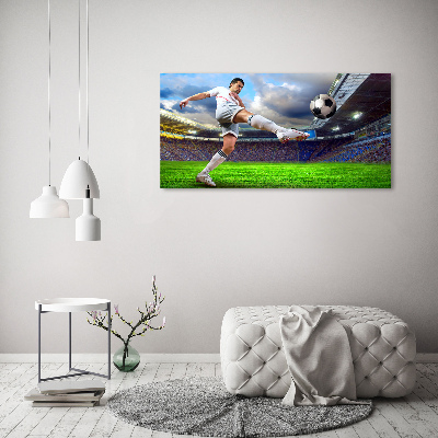 Quadro su vetro Un calciatore allo stadio
