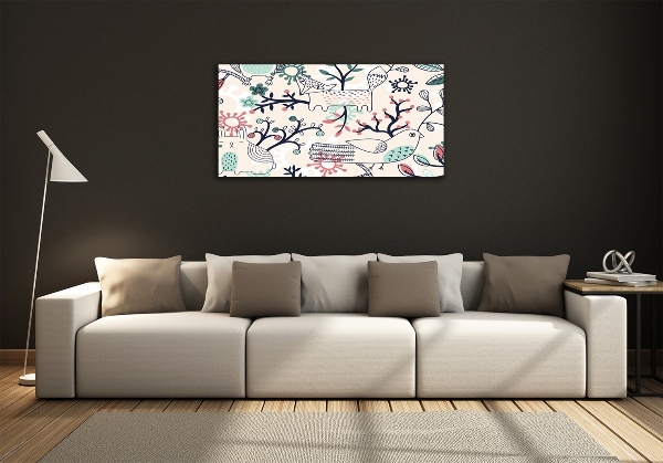 Quadro su vetro Animali e fiori