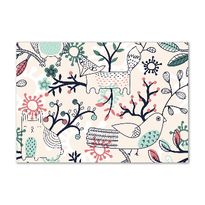 Quadro su vetro Animali e fiori