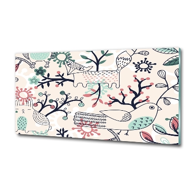 Quadro su vetro Animali e fiori