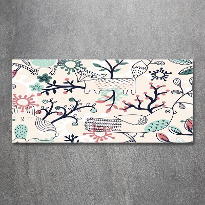 Quadro su vetro Animali e fiori