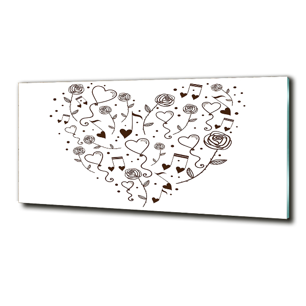 Quadro su vetro Cuore