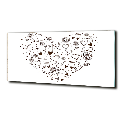 Quadro su vetro Cuore