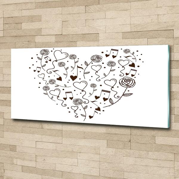 Quadro su vetro Cuore