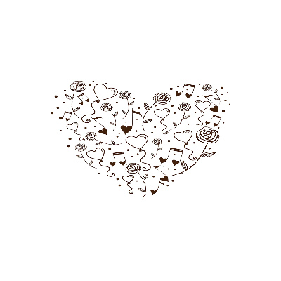 Quadro su vetro Cuore