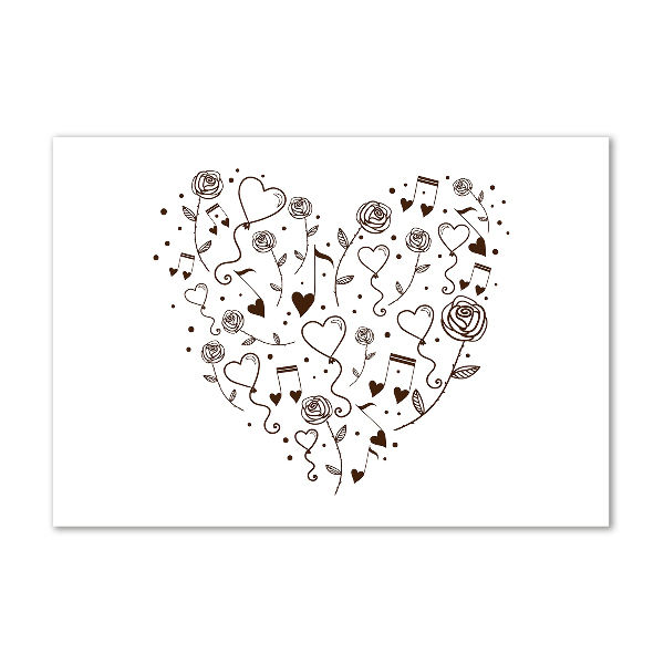 Quadro su vetro Cuore