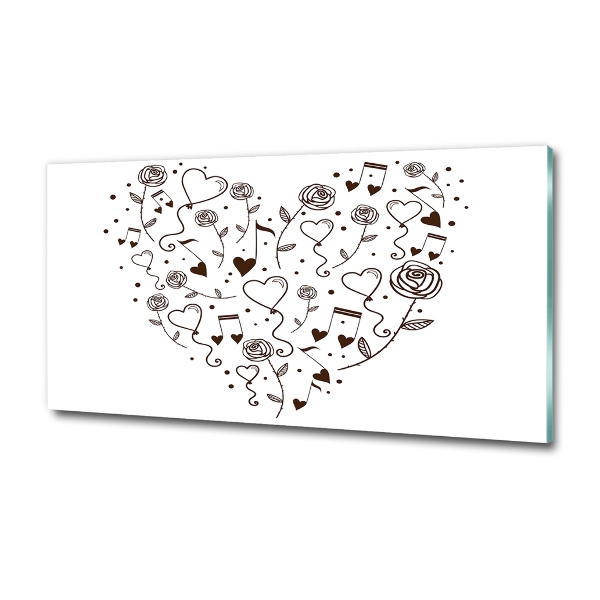 Quadro su vetro Cuore