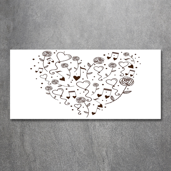 Quadro su vetro Cuore