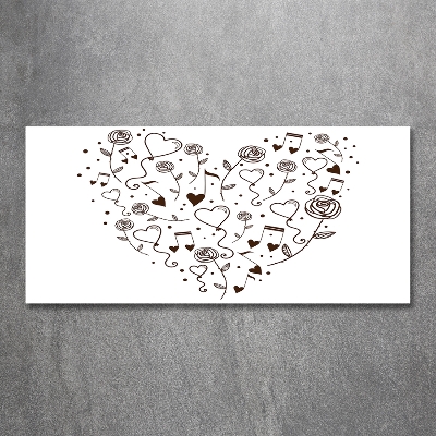 Quadro su vetro Cuore