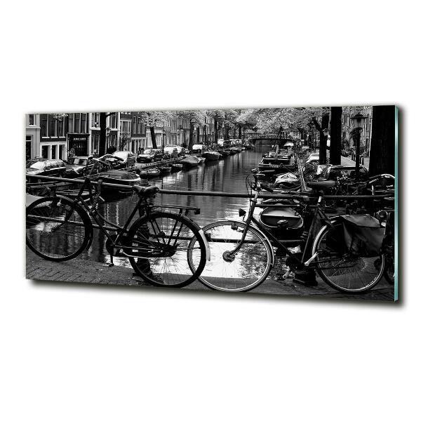 Quadro in vetro Biciclette di Amsterdam
