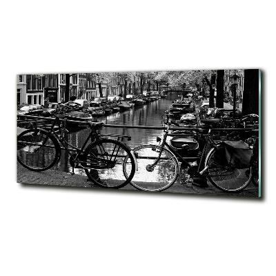 Quadro in vetro Biciclette di Amsterdam