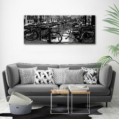 Quadro in vetro Biciclette di Amsterdam