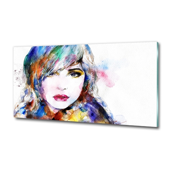 Quadro in verde Volto di donna