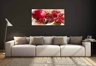 Quadro vetro Melograno con foglie