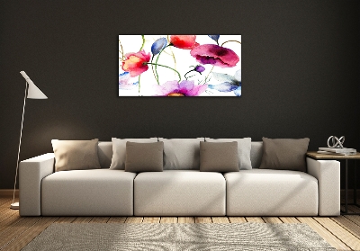 Quadro su vetro Papaveri