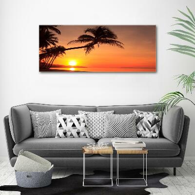 Quadro vetro Spiaggia al tramonto