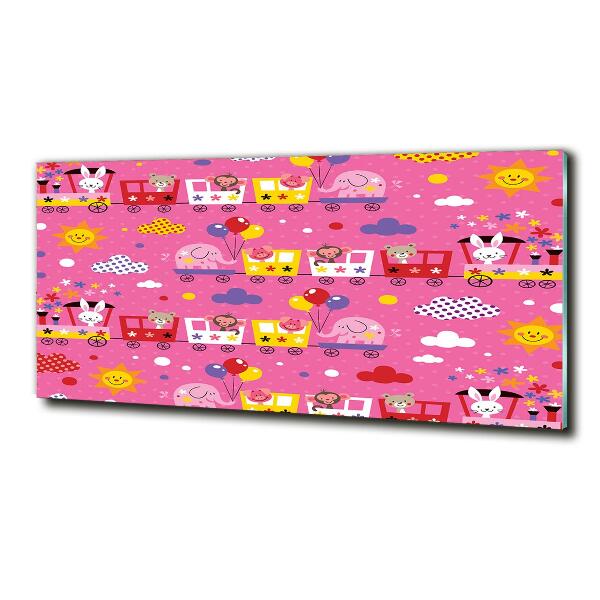 Quadro vetro Animali sul treno