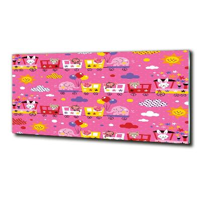 Quadro vetro Animali sul treno