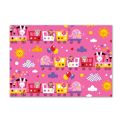 Quadro vetro Animali sul treno