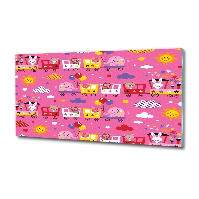 Quadro vetro Animali sul treno