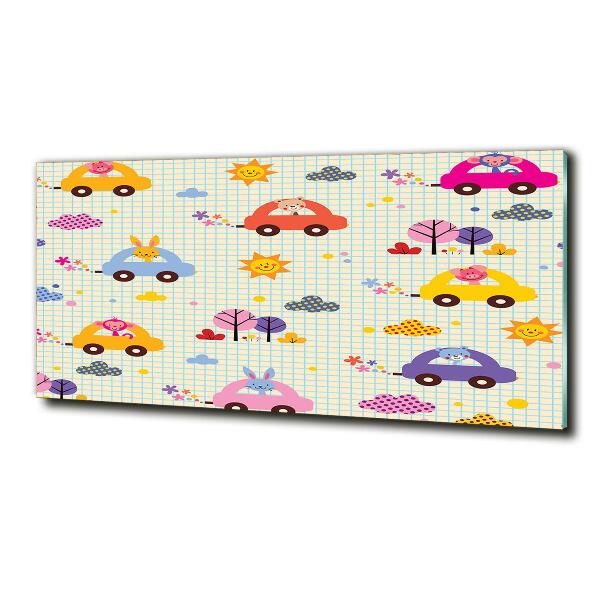 Quadro in verde Macchinine giocattolo