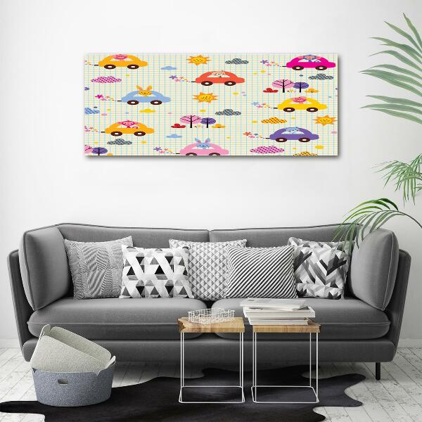 Quadro in verde Macchinine giocattolo