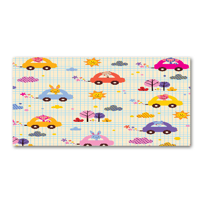 Quadro in verde Macchinine giocattolo