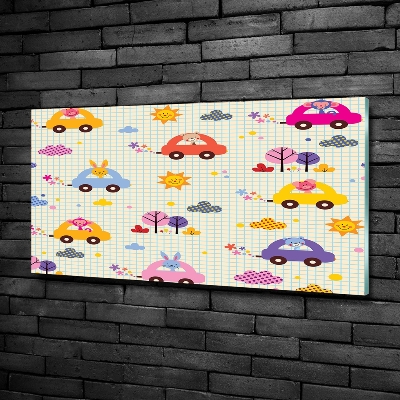 Quadro in verde Macchinine giocattolo