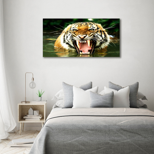 Quadro vetro Tigre ruggente