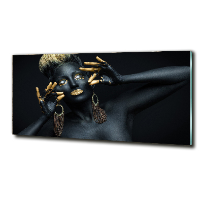 Quadro in verde Donna in nero