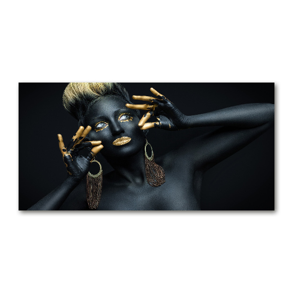 Quadro in verde Donna in nero