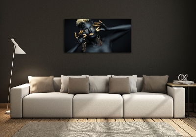 Quadro in verde Donna in nero