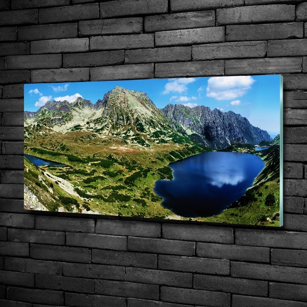 Quadro vetro Una valle tra le montagne