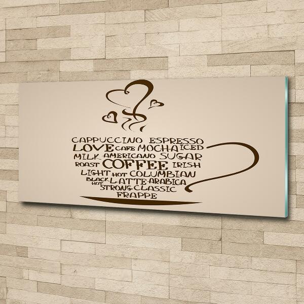 Quadro in vetro Una tazza di caffè