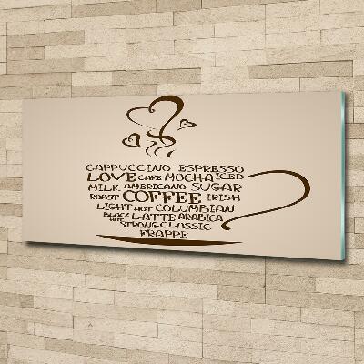 Quadro in vetro Una tazza di caffè