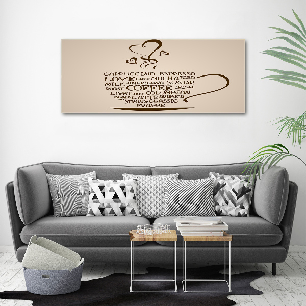 Quadro in vetro Una tazza di caffè