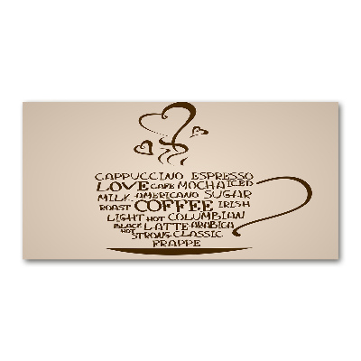 Quadro in vetro Una tazza di caffè