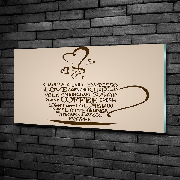 Quadro in vetro Una tazza di caffè