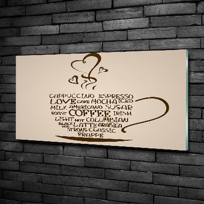 Quadro in vetro Una tazza di caffè