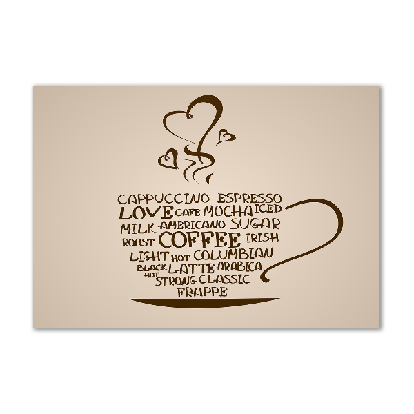 Quadro in vetro Una tazza di caffè